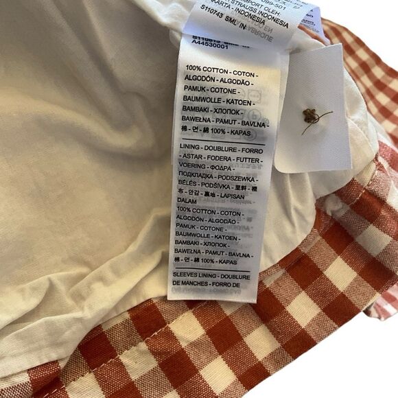 Levi's Woman's Cara Cotton Prep Jacket Size L Baked Clay Check Pattern NWT - Picture 15 of 16